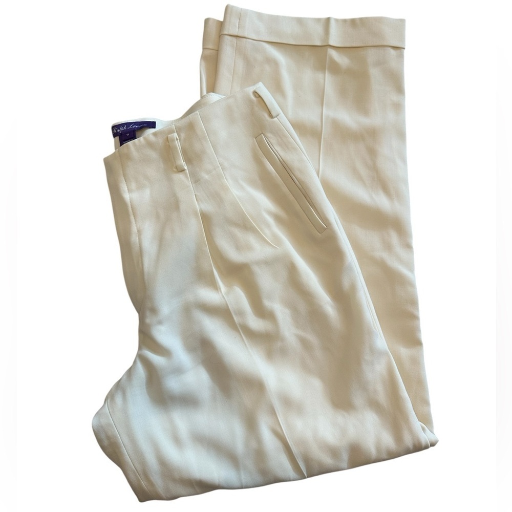 Ralph Lauren Purple Label Cream Ladies Dress Pants Size 14